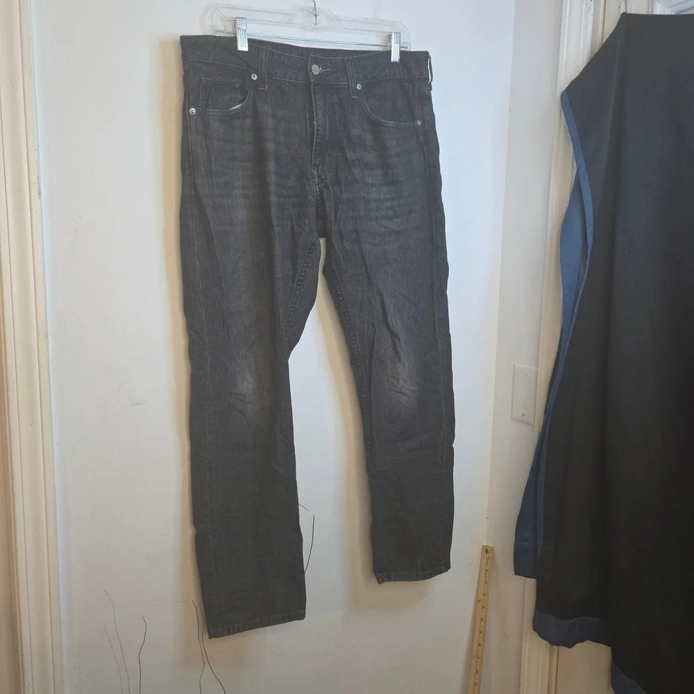 Bonobos Mens Straight Leg Jeans Washed Black Stretch Denim 33x30 RN128054